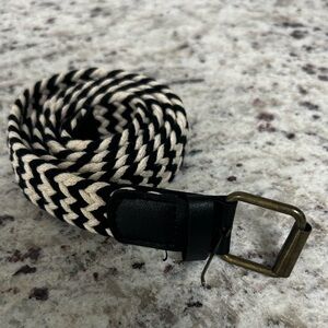 Cute black and white boho style belt